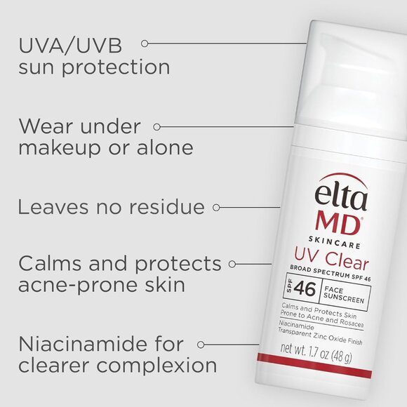 EltaMD UV Clear Face Sunscreen,Oil Free with Zinc Oxide 1.7oz NEW NO B…EXP 02/27 - Picture 4 of 5